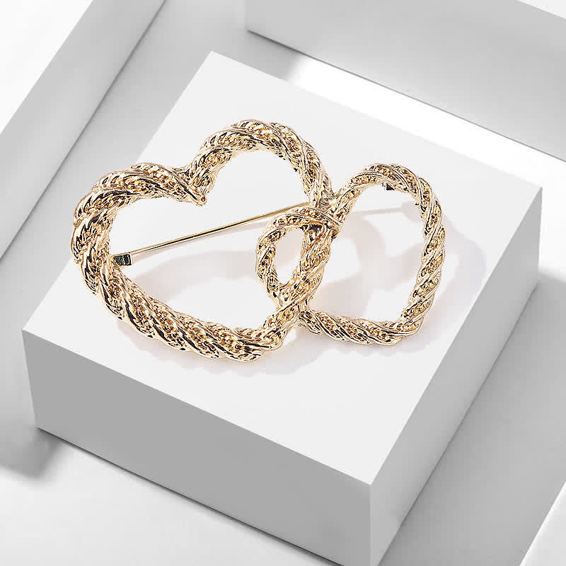 Spilla da donna Double Love Heart To Heart