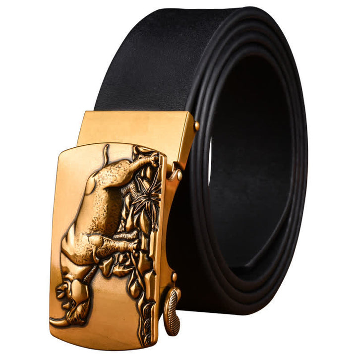 Cintura in pelle con fibbia automatica da uomo in piedi Rhino Business - Oro - 46 - image 0