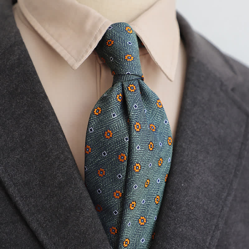 Cravatta classica elegante floreale da uomo