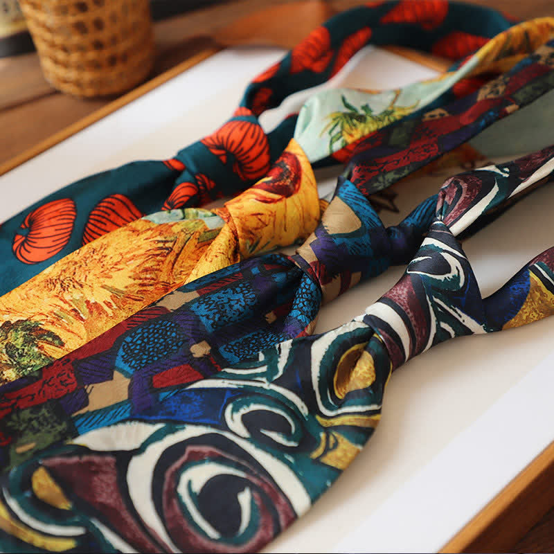 Cravatta da uomo con pittura astratta classica