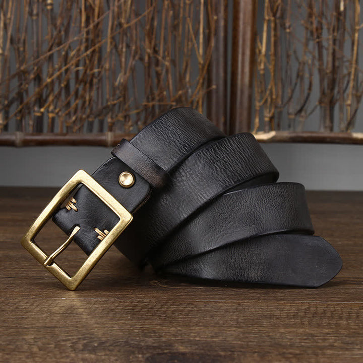 Cintura vintage da uomo con effetto invecchiato e rughe