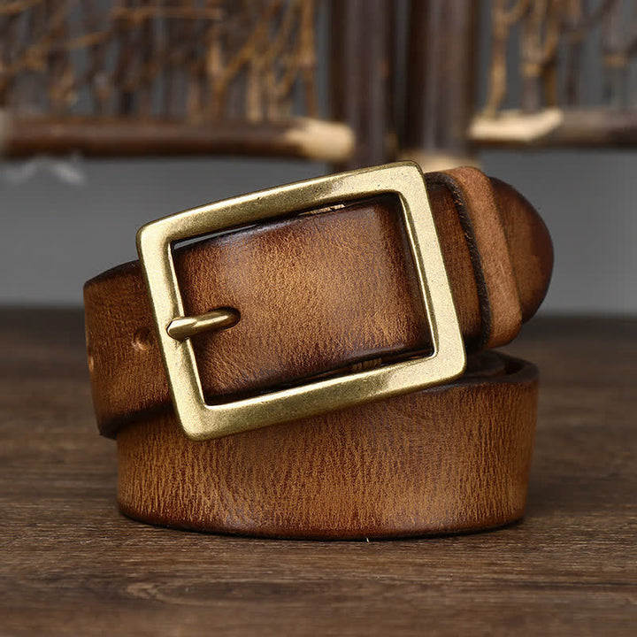 Cintura vintage da uomo con effetto invecchiato e rughe
