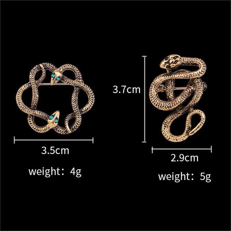 Spilla da uomo a forma di serpente Cobra Creep Bending