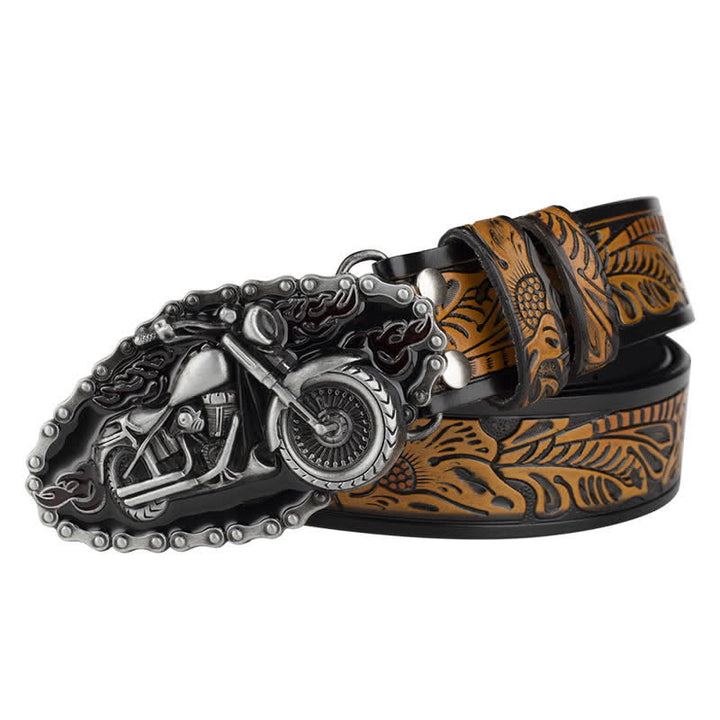 Cintura da motociclista in pelle punk rock da uomo