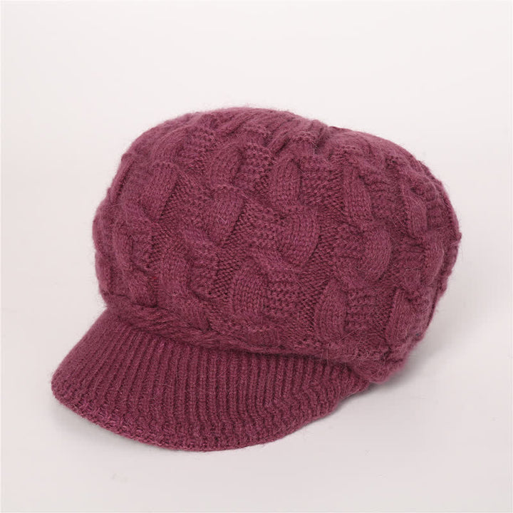 Cappello con visiera e fodera soffice e soffice da donna