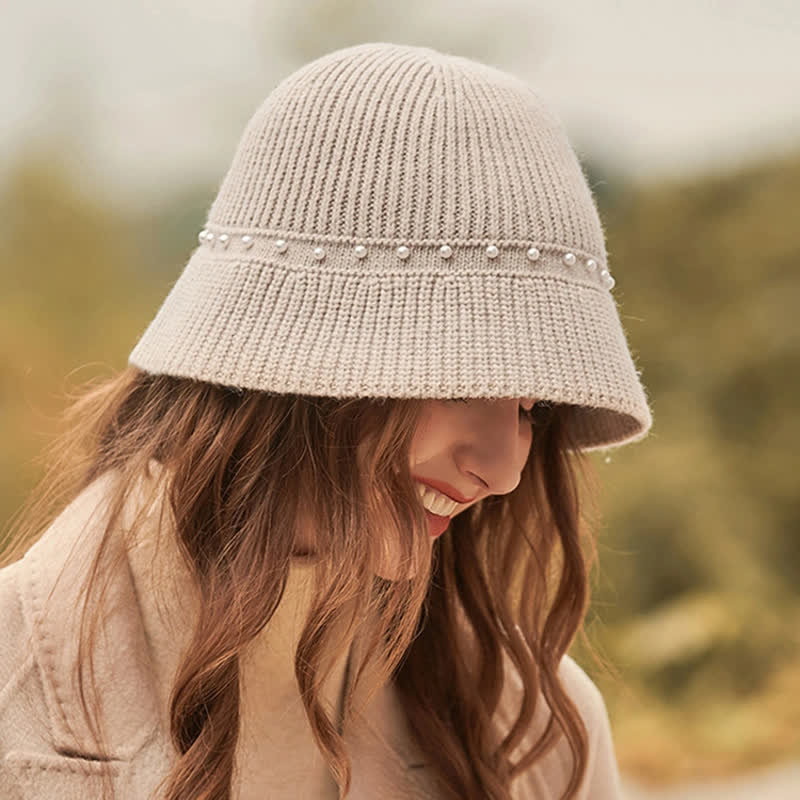 Cappello da pescatore con perle da vacanza per donna