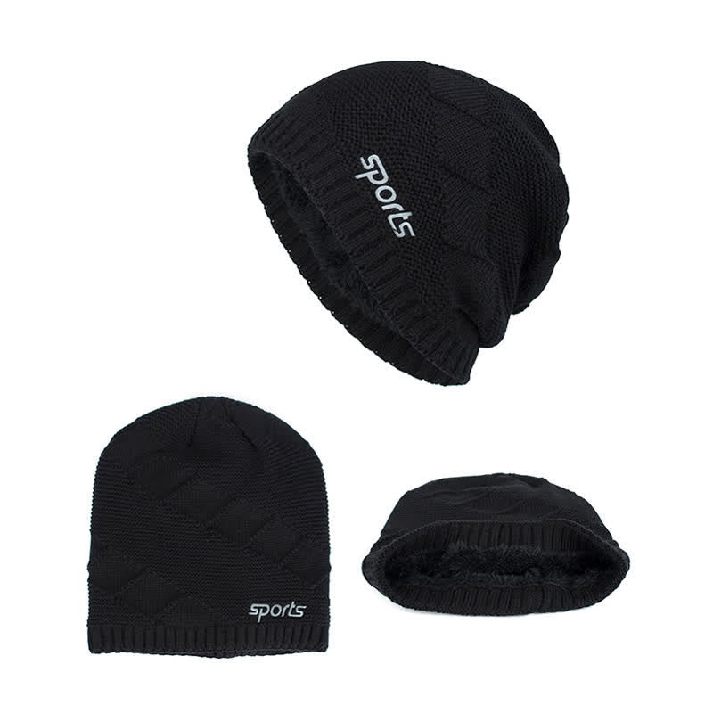 Cappello lavorato a maglia invernale casual in tinta unita