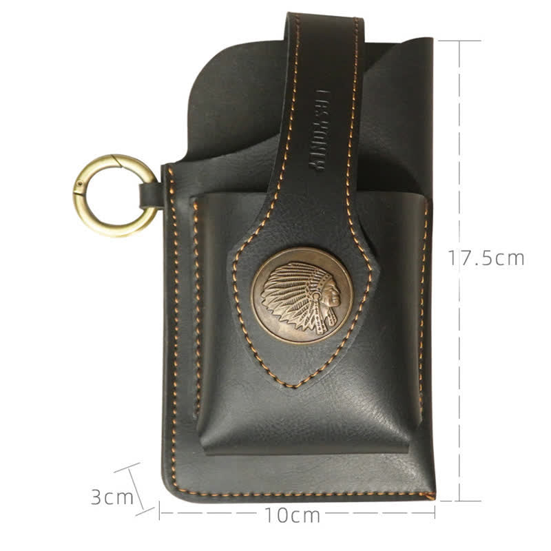 Borsa a tracolla per cellulare con bottone magnetico in ottone retrò - image 5