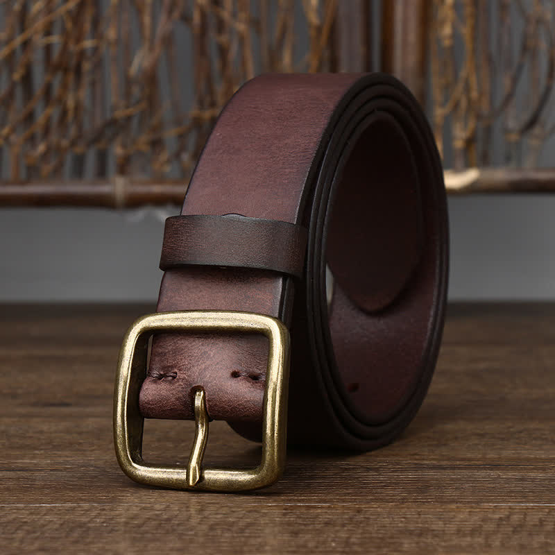 Giacca casual da uomo con cintura in morbida pelle di mucca - Marrone - 46 - image 10