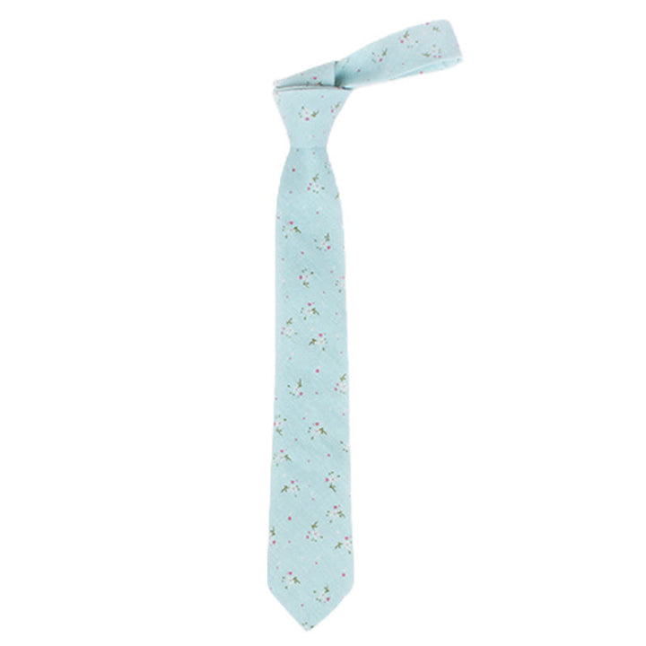 Cravatta sottile elegante floreale da uomo