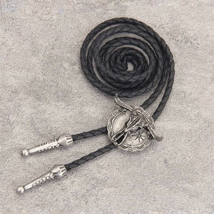 Cravatta Bolo con testa di toro del rodeo del selvaggio Western