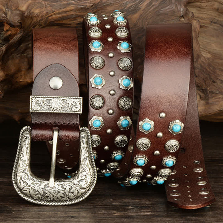 Cintura unisex lussuosa con accenti turchesi imitazione