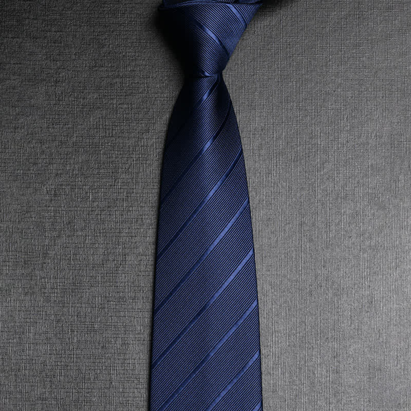 Cravatta da uomo in twill di colore scuro - Blu - image 4