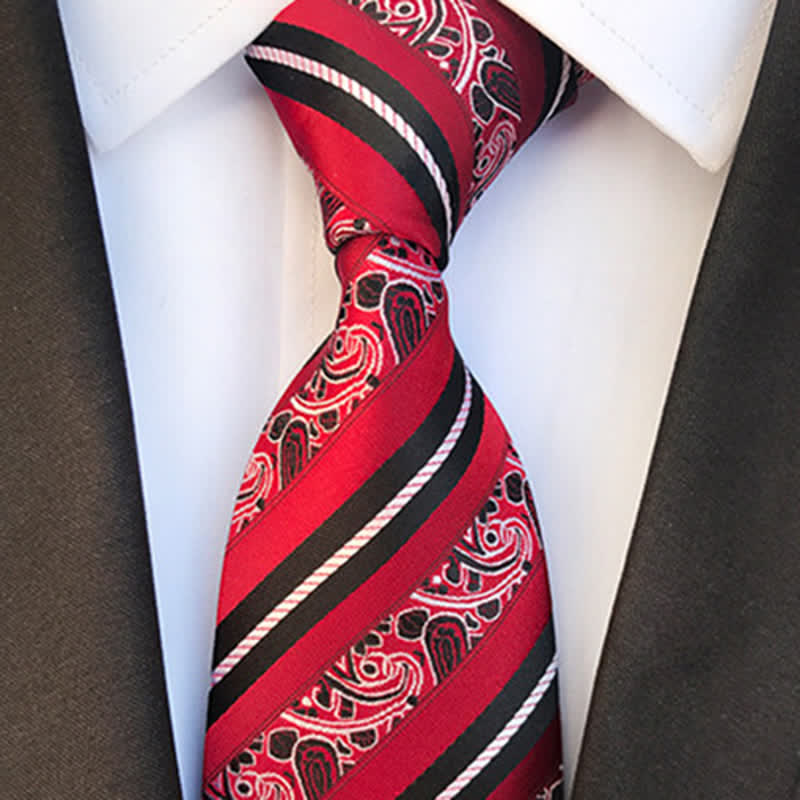 Cravatta a righe Paisley Mix da uomo