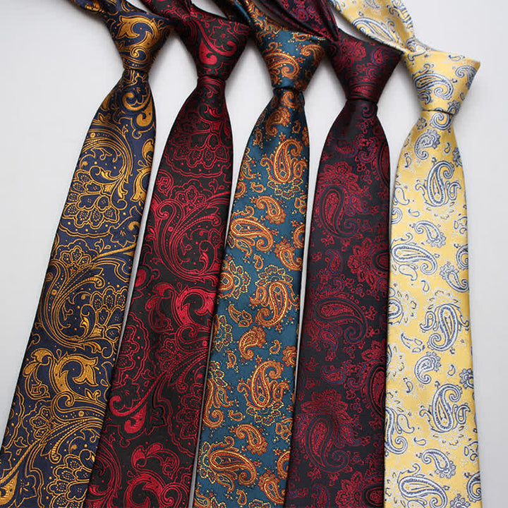 Cravatta casual di lusso da uomo con motivo Paisley audace