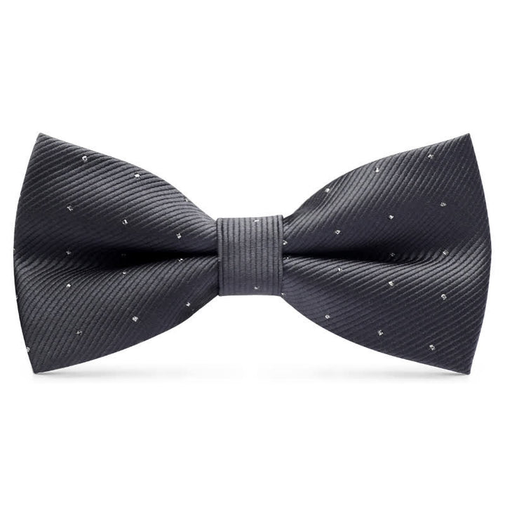 Papillon da smoking formale a pois da uomo - Grigio - image 0