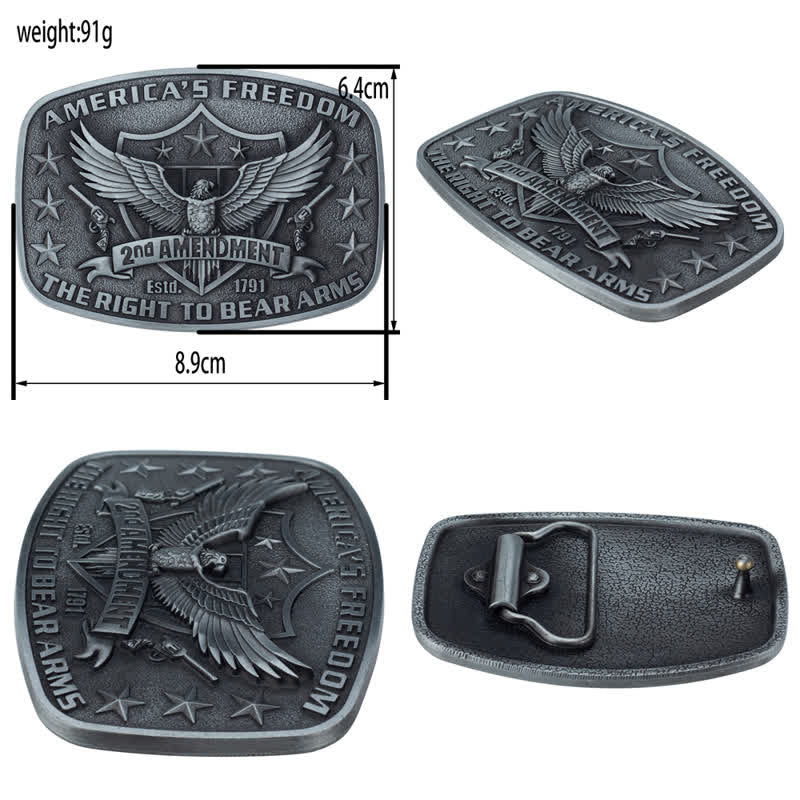 Cintura in pelle retrò da uomo con aquila America's Freedom