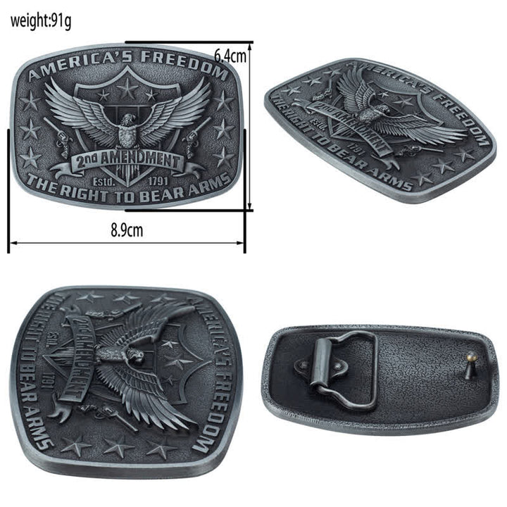 Cintura in pelle retrò da uomo con aquila America's Freedom - image 5