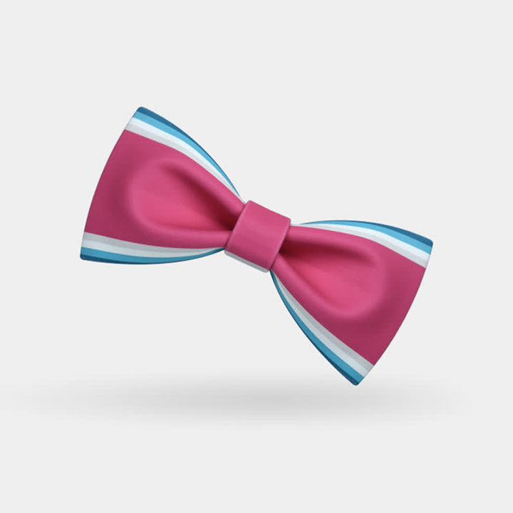 Papillon a righe rosa e verdi da uomo - image 3