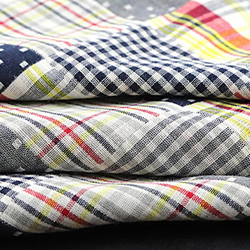 Berretto piatto da tassista con patchwork cucito