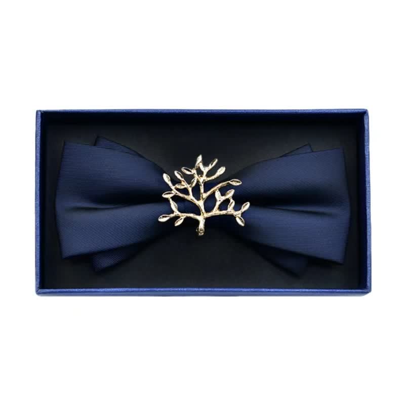 Papillon da uomo in metallo opaco con strass
