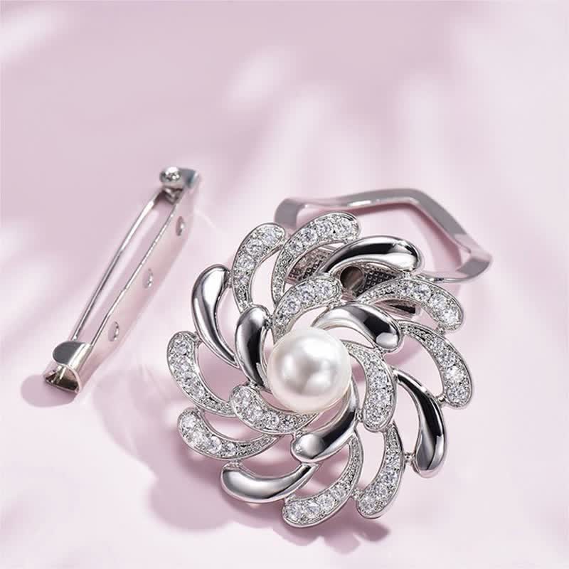 Spilla con fibbia floreale a forma di crisantemo da donna - image 5