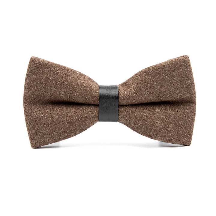 Papillon vintage in lana tinta unita da uomo