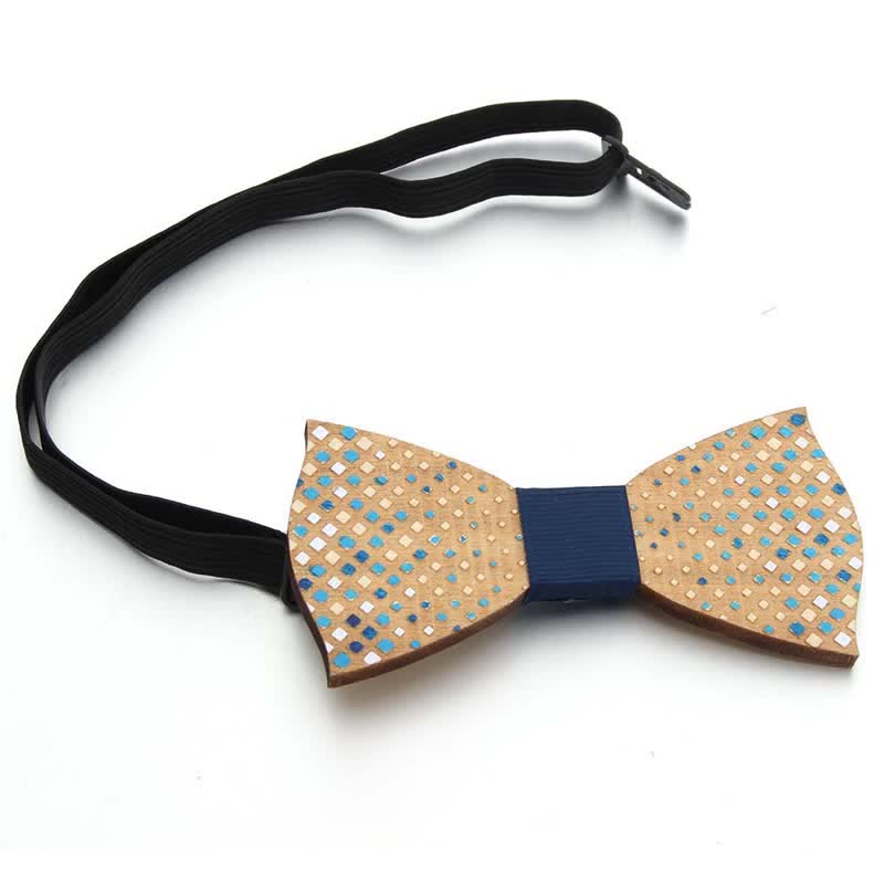 Papillon in legno dipinto da pezzi di puzzle da uomo