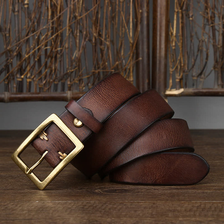 Cintura vintage da uomo con effetto invecchiato e rughe