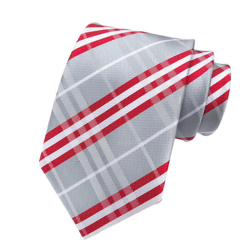 Cravatta classica scozzese da uomo - Argento - image 4