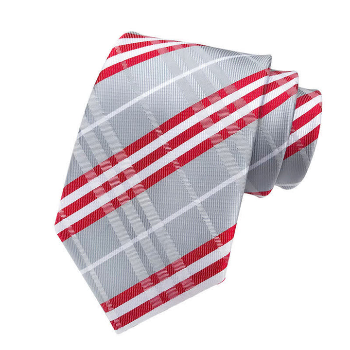 Cravatta classica scozzese da uomo - Argento - image 4