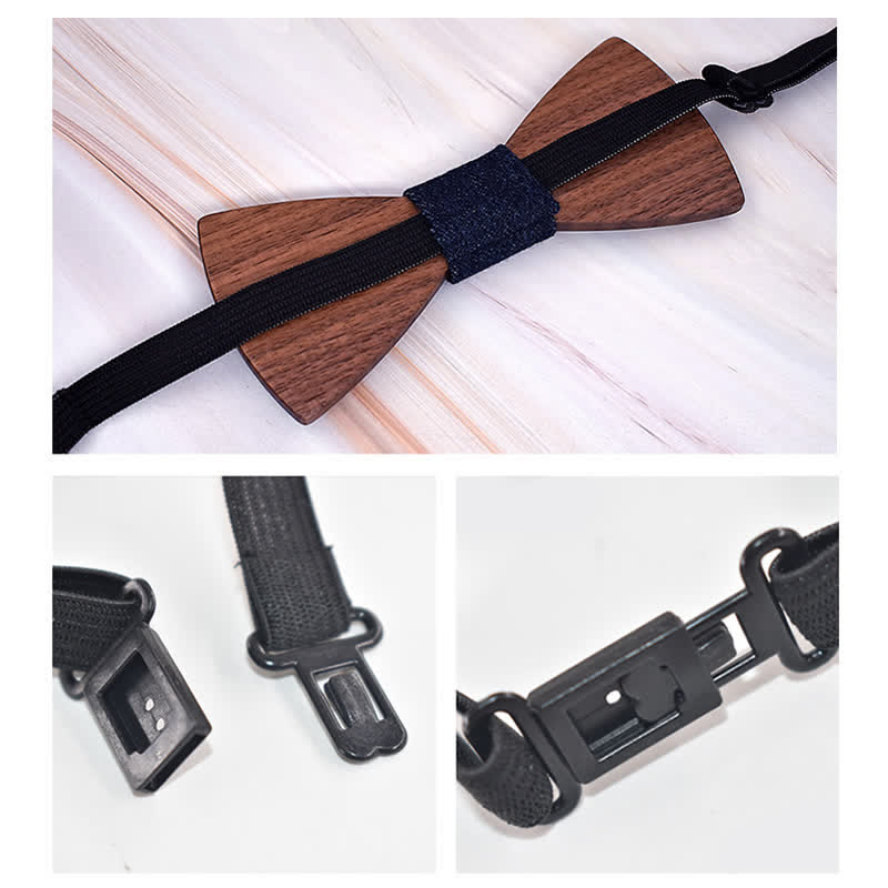 Set di 2 gemelli da uomo in legno con ingranaggi - image 3