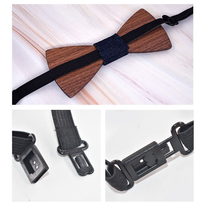 Set di 2 gemelli da uomo in legno con ingranaggi