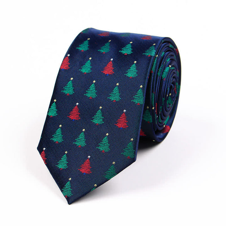Cravatta da uomo con elemento natalizio Santa Vibe
