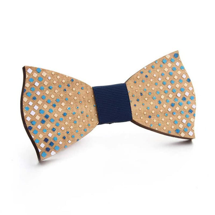 Papillon in legno dipinto da pezzi di puzzle da uomo
