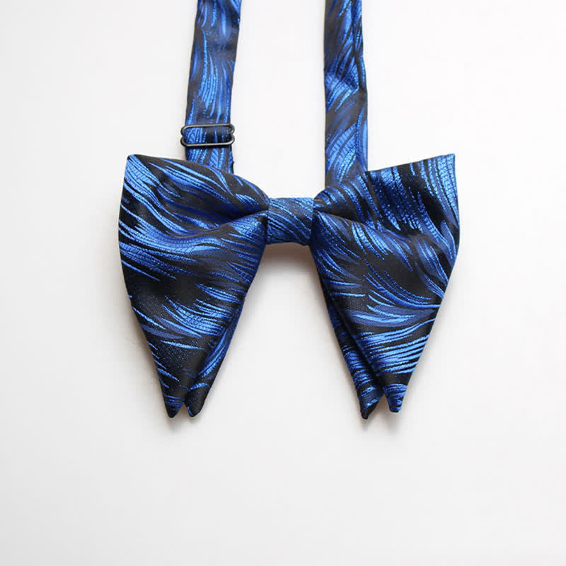 Papillon a punta oversize con motivo floreale astratto da uomo