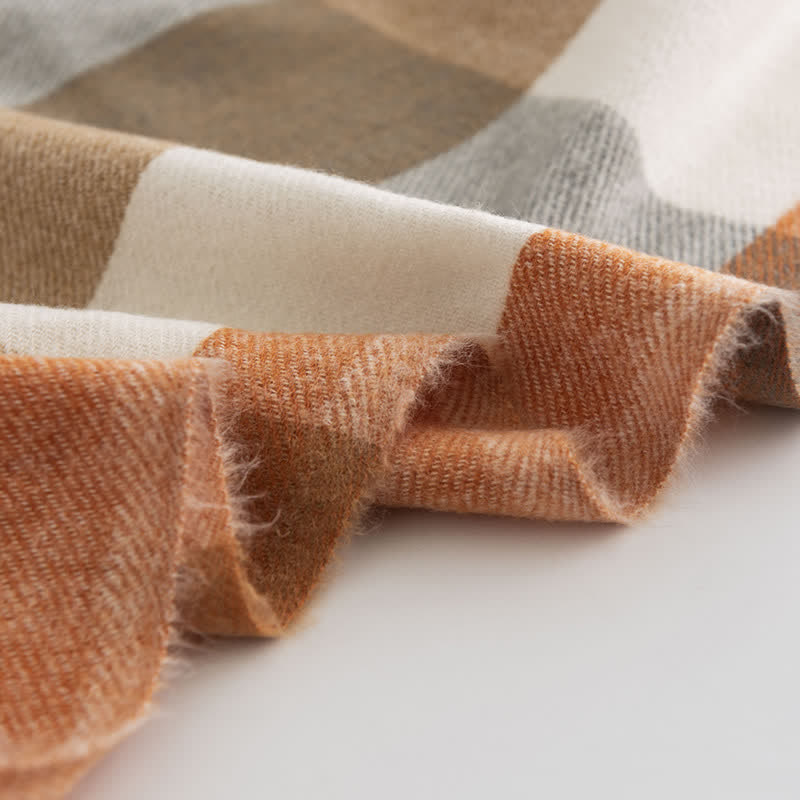Sciarpa in cashmere imitazione a quadri di classe da donna