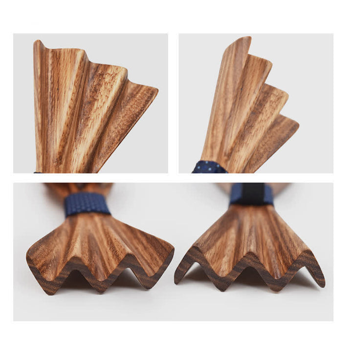 Papillon in legno piegato 3D stereo marrone da uomo