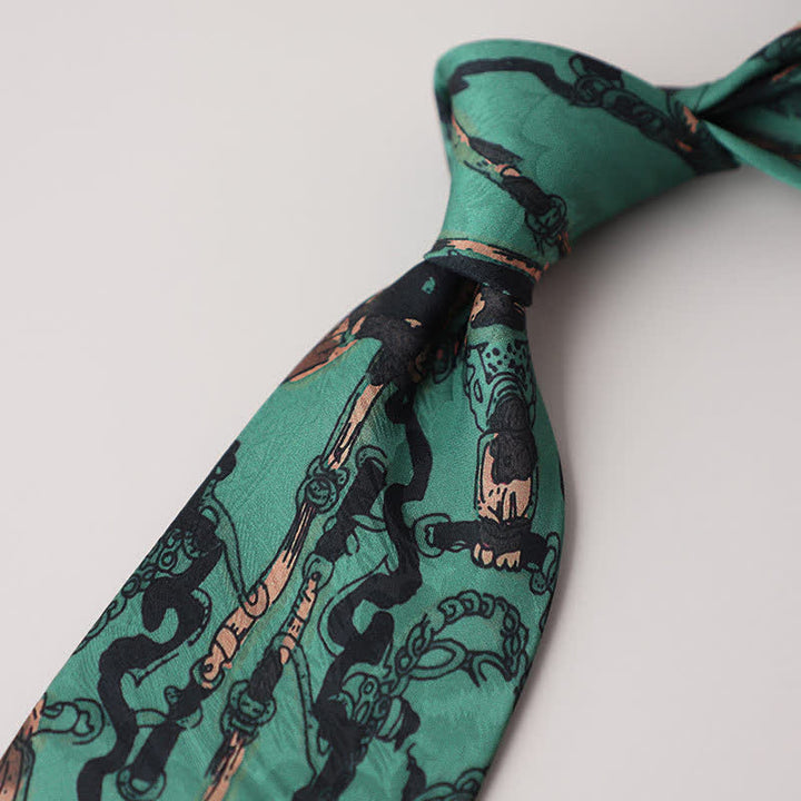 Cravatta da uomo con pittura astratta classica - Stile n. 10 - image 12