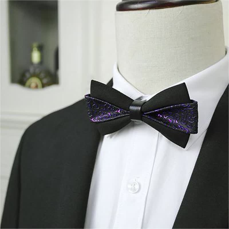 Papillon in pelle PU con fiamma da uomo