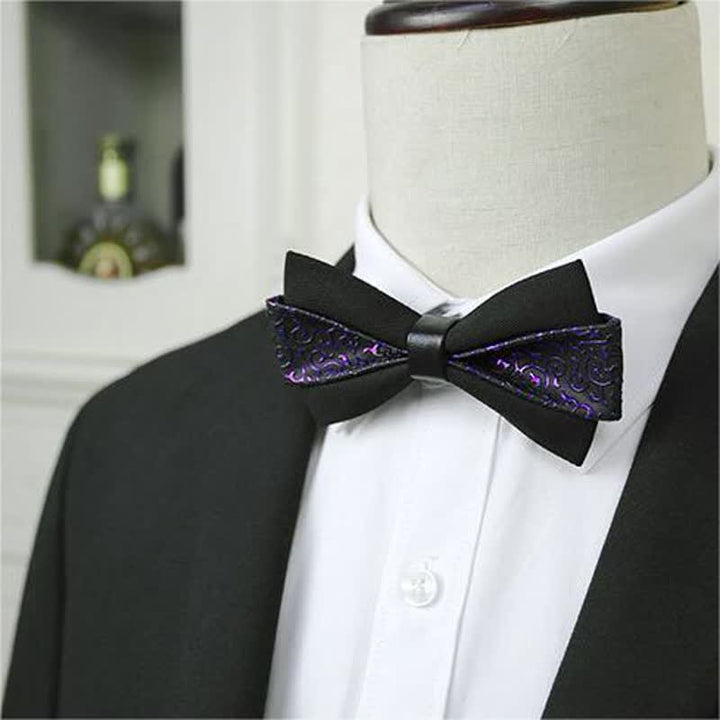 Papillon in pelle PU con fiamma da uomo