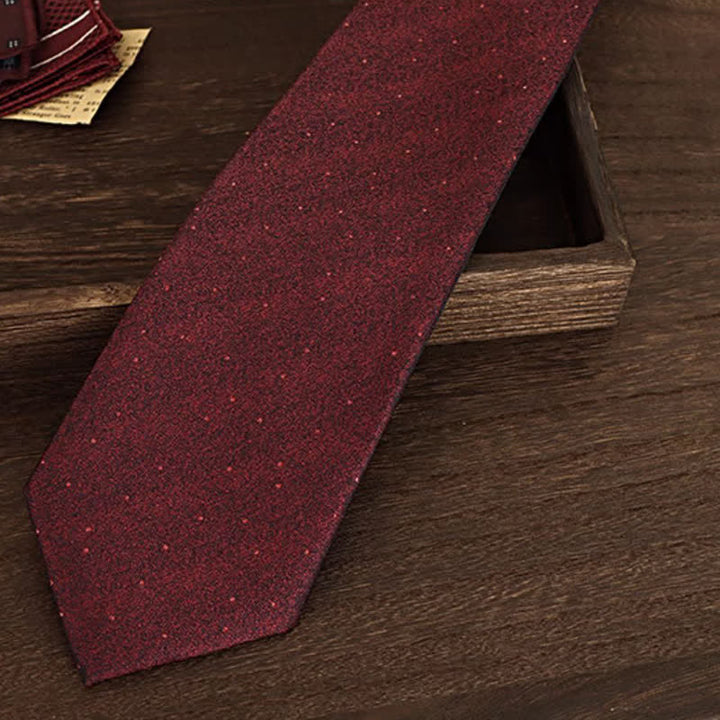 Cravatta da uomo con pois bordeaux