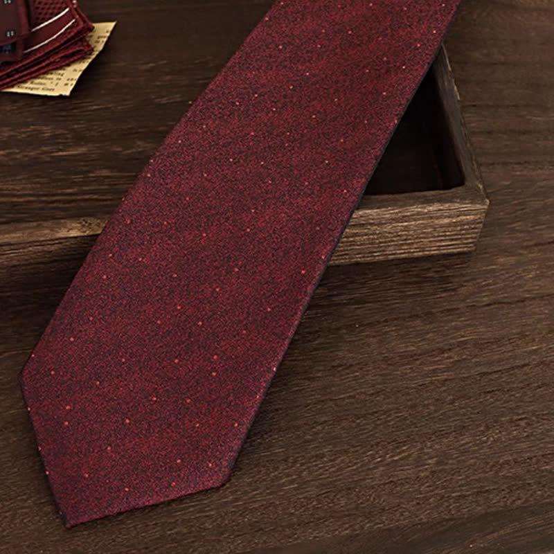Cravatta da uomo con pois bordeaux - image 3