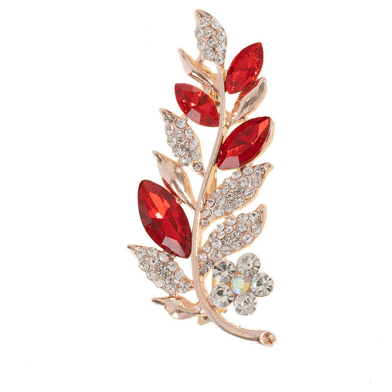 Spilla da donna con foglie bohémien - Rosso - image 0