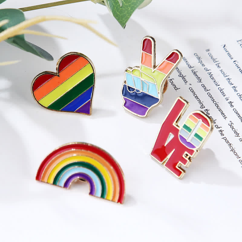 Spilla 4 pezzi Love Is Love Rainbow Flag Pride - image 2