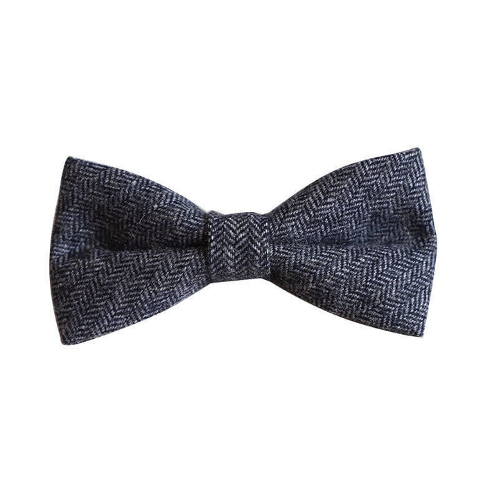 Papillon semplice in misto lana tweed da uomo