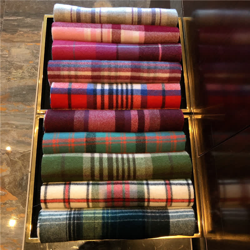 Sciarpa scozzese calda e grande in cashmere unisex di Edimburgo