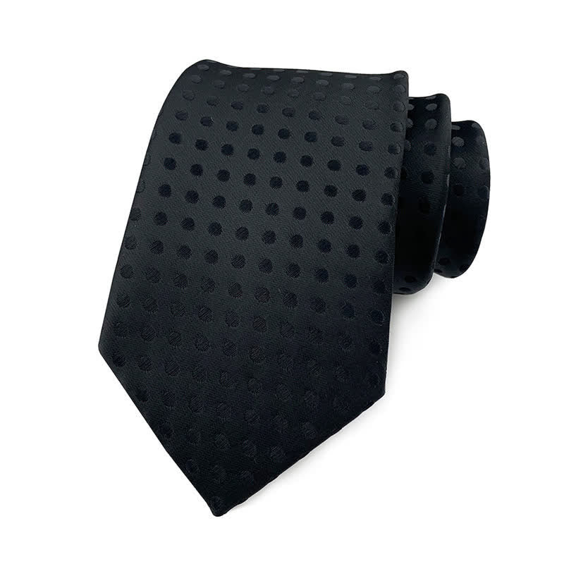 Cravatta a pois da uomo - Piccoli punti - Nero - image 16