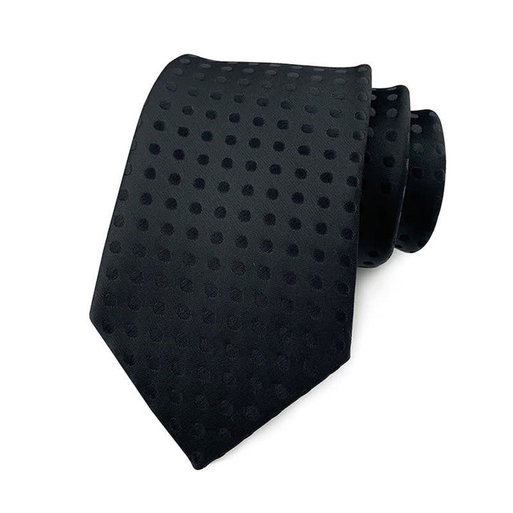 Cravatta a pois da uomo - Piccoli punti - Nero - image 16