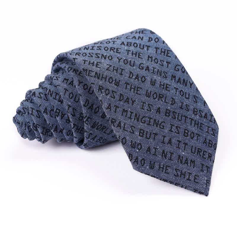 Cravatta casual creativa da uomo con lettere inglesi